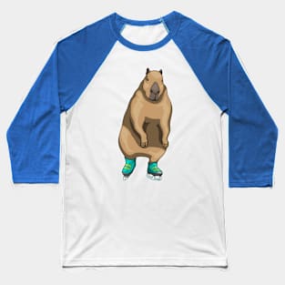 Capybara Ice skating Ice skates Baseball T-Shirt